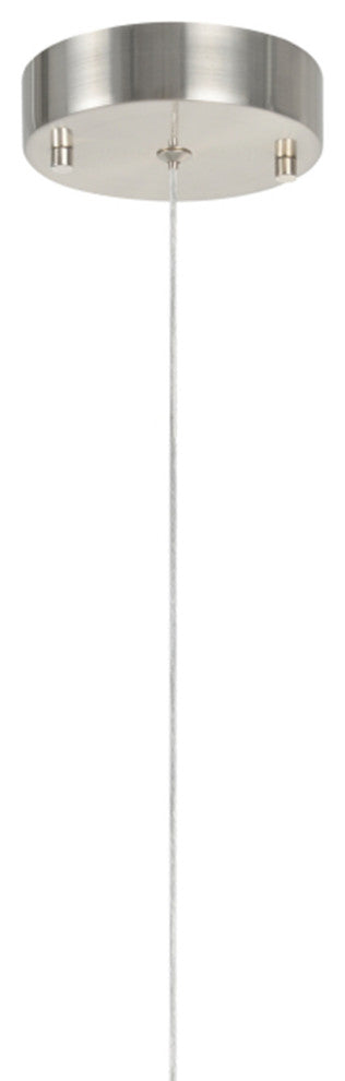 61067-1 LED 1-Light Hanging Mini Pendant Ceiling Light Brushed Nickel