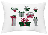 Present Time 14"x20" Decorative Holiday Outdoor Pillow, White