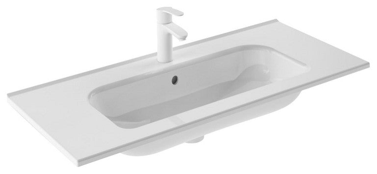 Royo Onix Collection Bathroom Vanity with Sink, Gloss White, 40" 2 Drawers