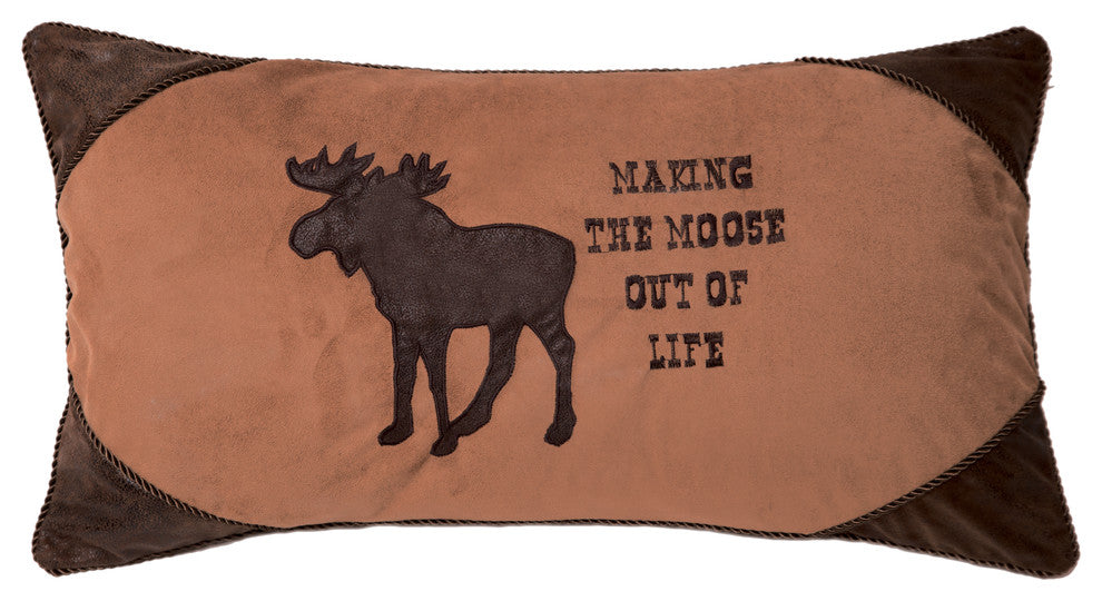 Making the Moose Out of Life Rustic Cabin Pillow