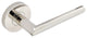Stockholm Lever Half Passage, RH, Polished Stainless Steel, 2-3/8" Backset