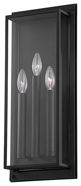 Winslow One Light Exterior Wall Sconce, Texture Black