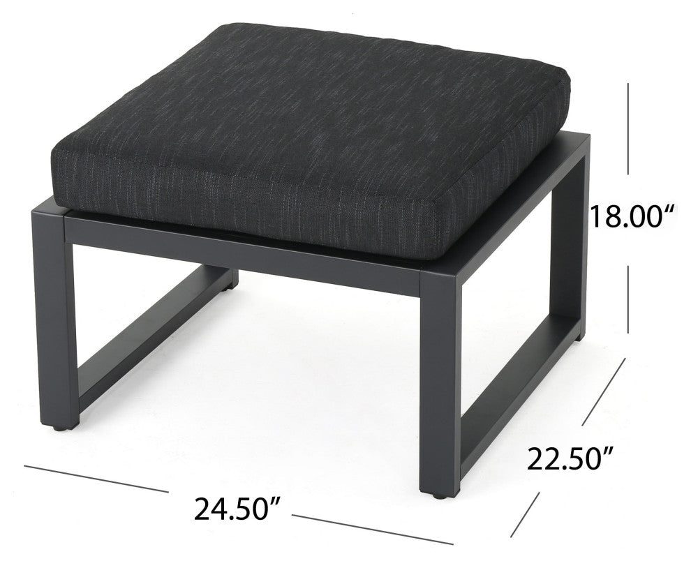 GDF Studio 5-Piece Nealie Outdoor Patio Aluminum Sofa Set