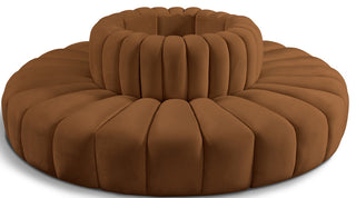 Arc Upholstered Outward Curved Modular Sectional, Saddle, 8-Piece: Reverse Corner (8), Velvet