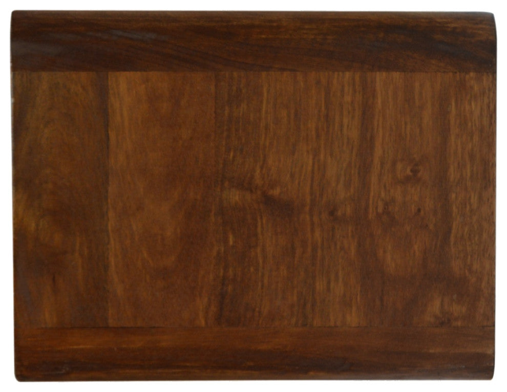 Floating Curved Chestnut Nightstand