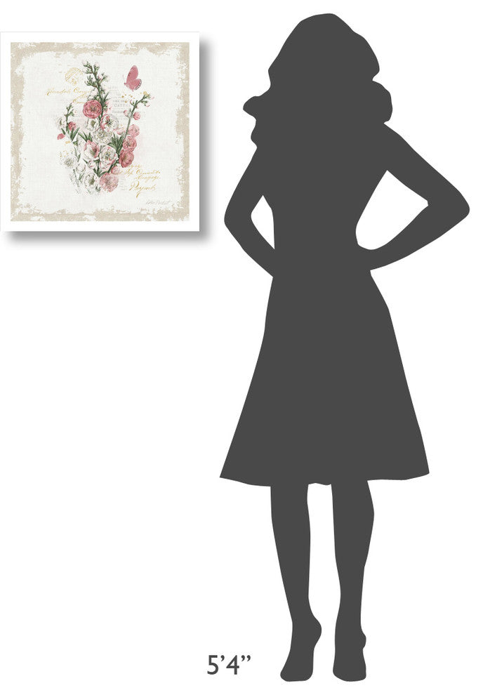 "French Romance III Distressed" Digital Paper Print by Katie Pertiet, 20"x20"