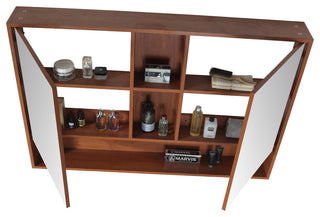 Fine Fixtures Surface Mount Bathroom Medicine Cabinet, Walnut.