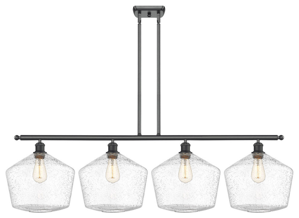 Innovations 516-4I-BK-G654-12-LED 4-Light Island Light, Matte Black
