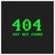 "Virtual Messages in the Real World - 404 Square Green" Paper Art, 20"x20"
