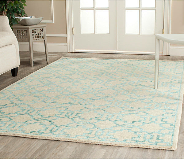 Safavieh Mosaic Mos152B Cream, Aqua Area Rug, 9''x12''