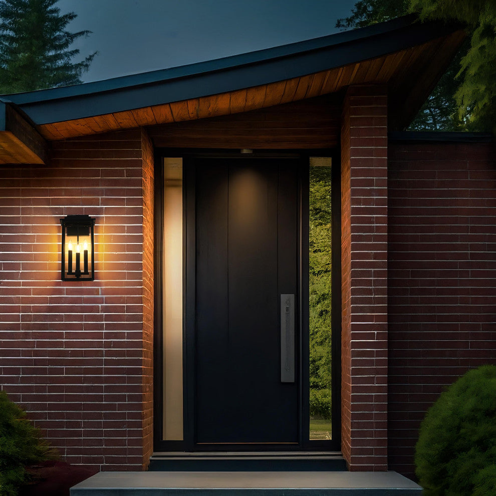 Home Living 9" Outdoor Wall Sconce, Black