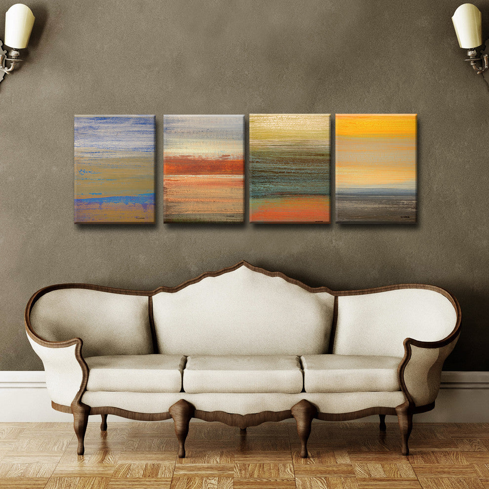 4-Piece Wall Art Set 'Destiny I-IV' by Norman Wyatt, 18"x48"