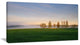Foggy Early Morning Panorama, Landscape Canvas Art Print, 32"x16"