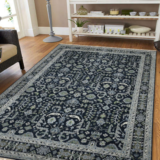 Bristol Harrow Area Rug, Blue, 12' x 15', Bordered