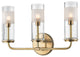 Wen2rth 3-Light, Wall Sconce, Aged Brass