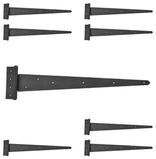 Tee Strap T-Hinge Large Black For Barn Doors or Large Gates 25 1/4" Length