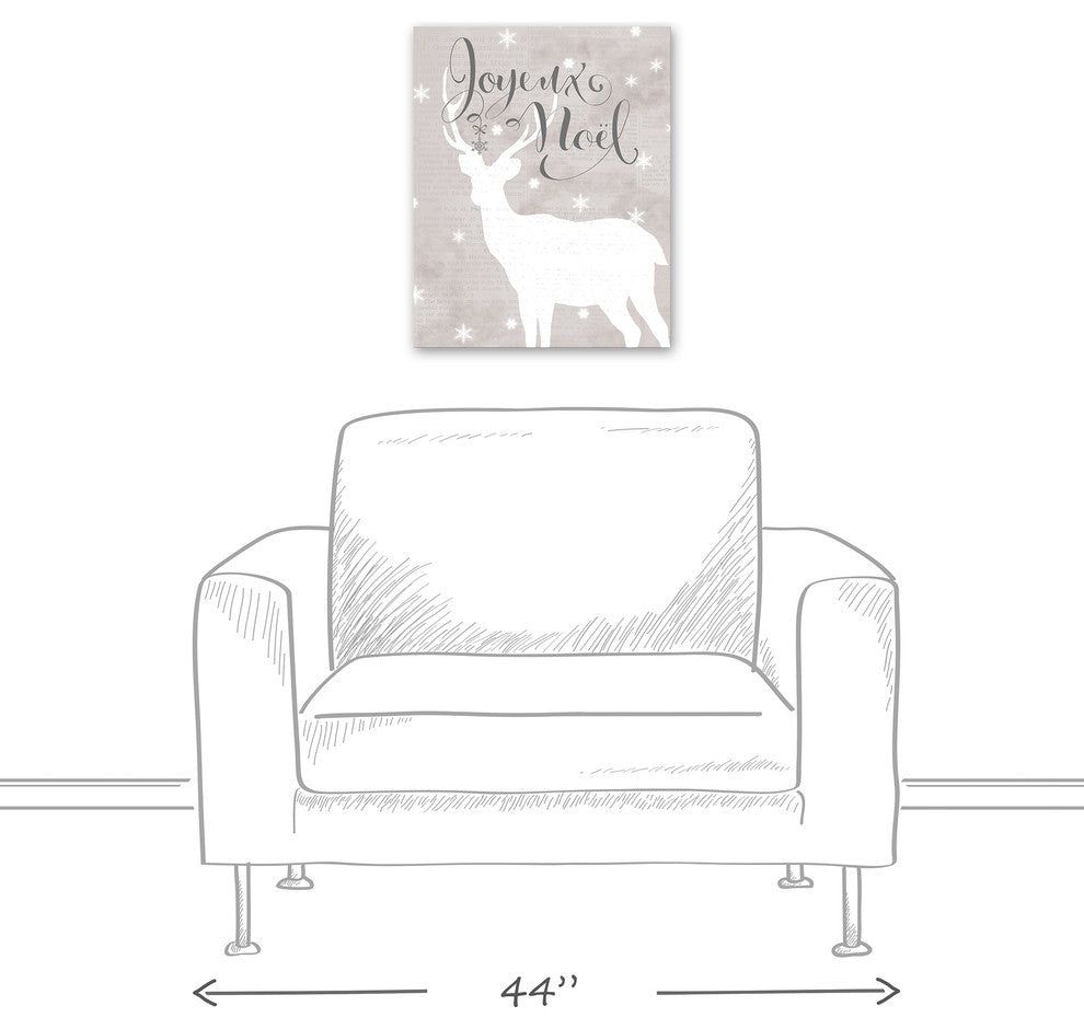 Joyeaux Noel Canvas Wall Art, 16"x20"