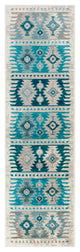 Surya Paramount PAR-1121 8'10"x12'10" Rug, Aqua/Teal/Dark Blue/Light Gray/Cream