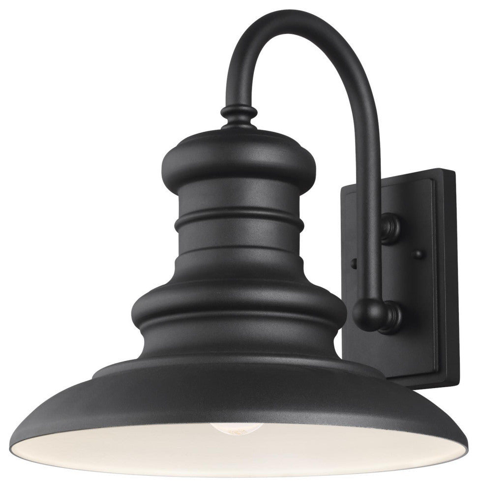 Redding Station Large Lantern, Textured Black
