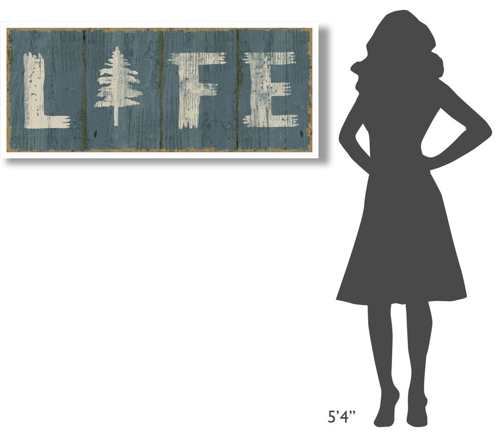 "Lake Lodge VI Blue" Digital Paper Print by Sue Schlabach, 52"x22"