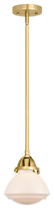 Olean Mini Pendant, Satin Gold, Matte White, Matte White