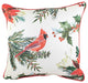 Little Birdie Poinsettia Cardinal Red Piping Birds Flower Home Decor Chr0115.