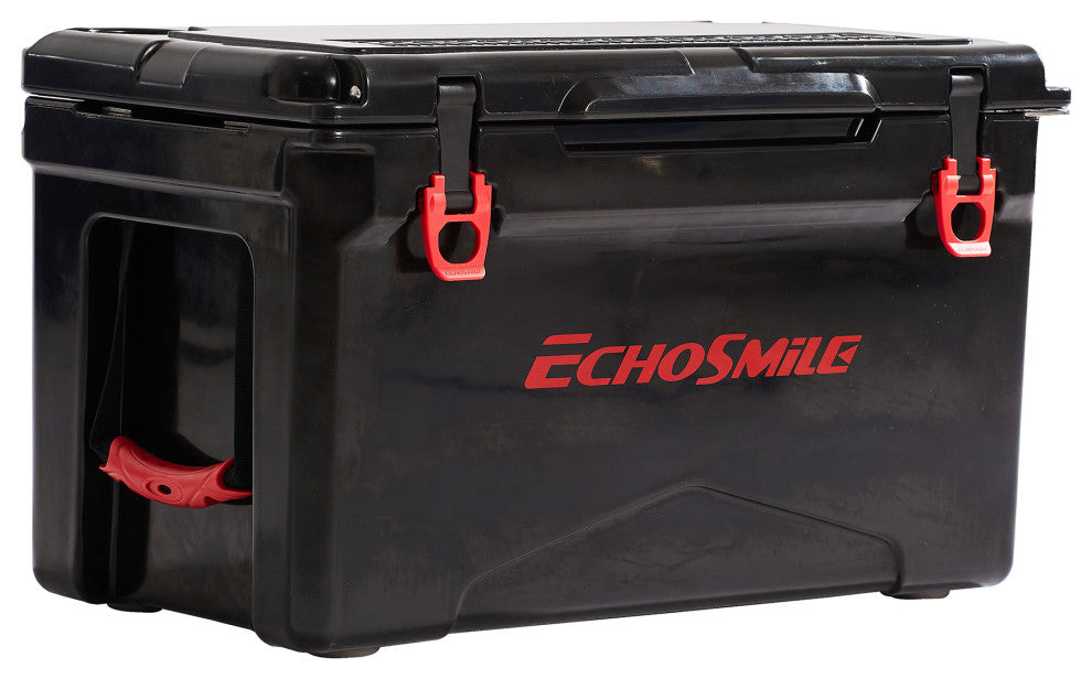 EchoSmile 30 qt. Rotomolded Cooler, Black and Red