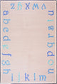 Kid Essentials Rug, Polka Dot ABC's, Blue, 5'4"x7'8"