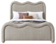 Gavin Upholstered Bed, Beige, Full, Chenille Fabric