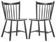 Elite Living Vincent, Set of 2, Solid Wood Dining Chairs, Black