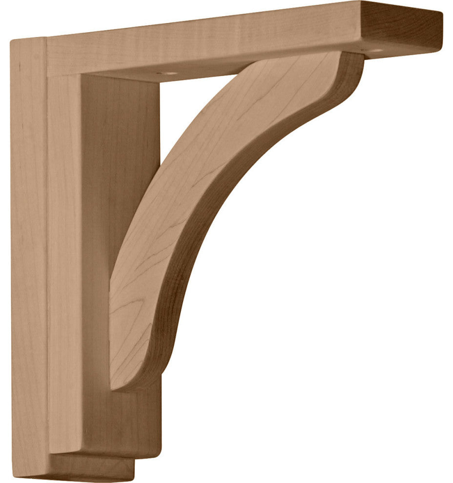 2 1/2"W x 8 3/4"D x 8 1/4"H Reece Shelf Bracket, Alder