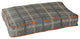 Tennley Sunbrella Indoor/Outdoor Gray Tartan Plaid/Rust Orange Fiber Pet Bed