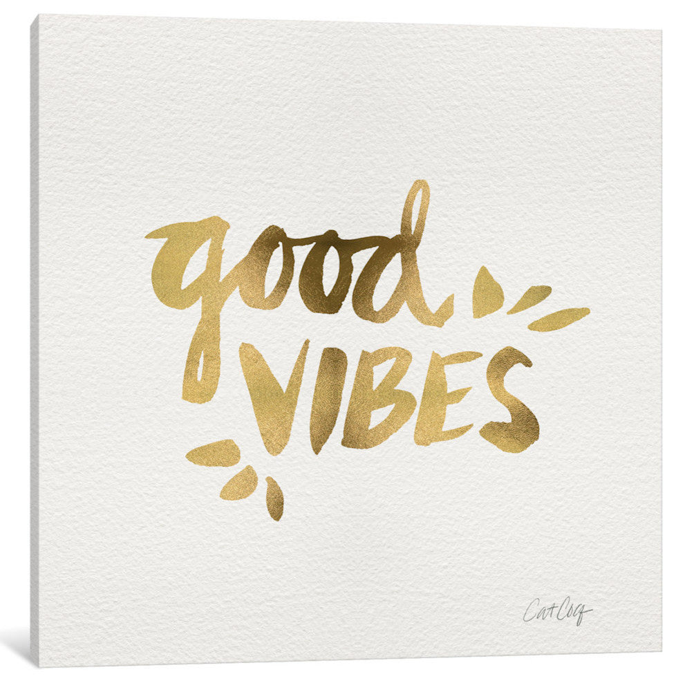 "Good Vibes" Print by Cat Coquillette, 12"x12"x1.5"