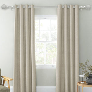 1" Diameter Giato Curtain Rod, Pewter, 28"-48"