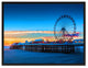 Central Pier and Ferris Wheel Landscape Photo Canvas Print with Frame, 28"x37"