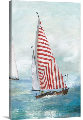 "Red sails" Wrapped Canvas Art Print, 12"x18"x1.5"
