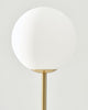 Brightech Luna - Frosted Glass Globe Floor Lamp - Mid Century Modern Light, Bras