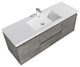Alma -Pre 60" Single Sink Vanity With Integrated Sink, Cement Grey