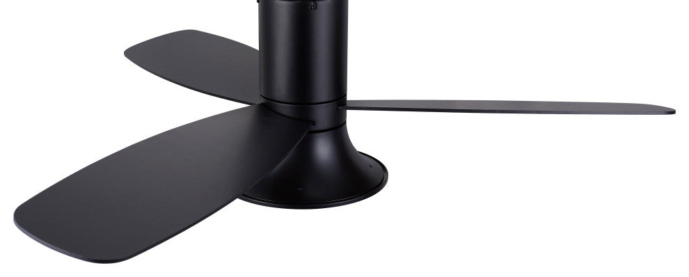 Lucci Air Flusso 52" Light With Remote Ceiling Fan, Black