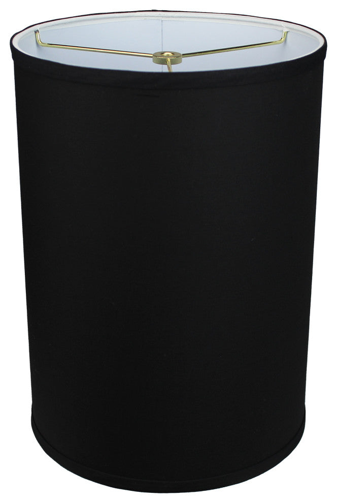 Fenchel Shades 10"x10"x14" Drum Shade, Linen Black