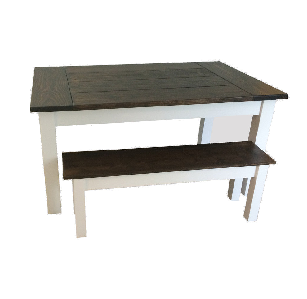 Colonial Harvest Table With Breadboard Ends, 66"