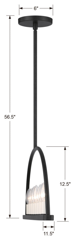 Abbott 8-Light Black Linear Chandelier