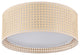3-Light Rattan Drum Flush Mount Ceiling Light