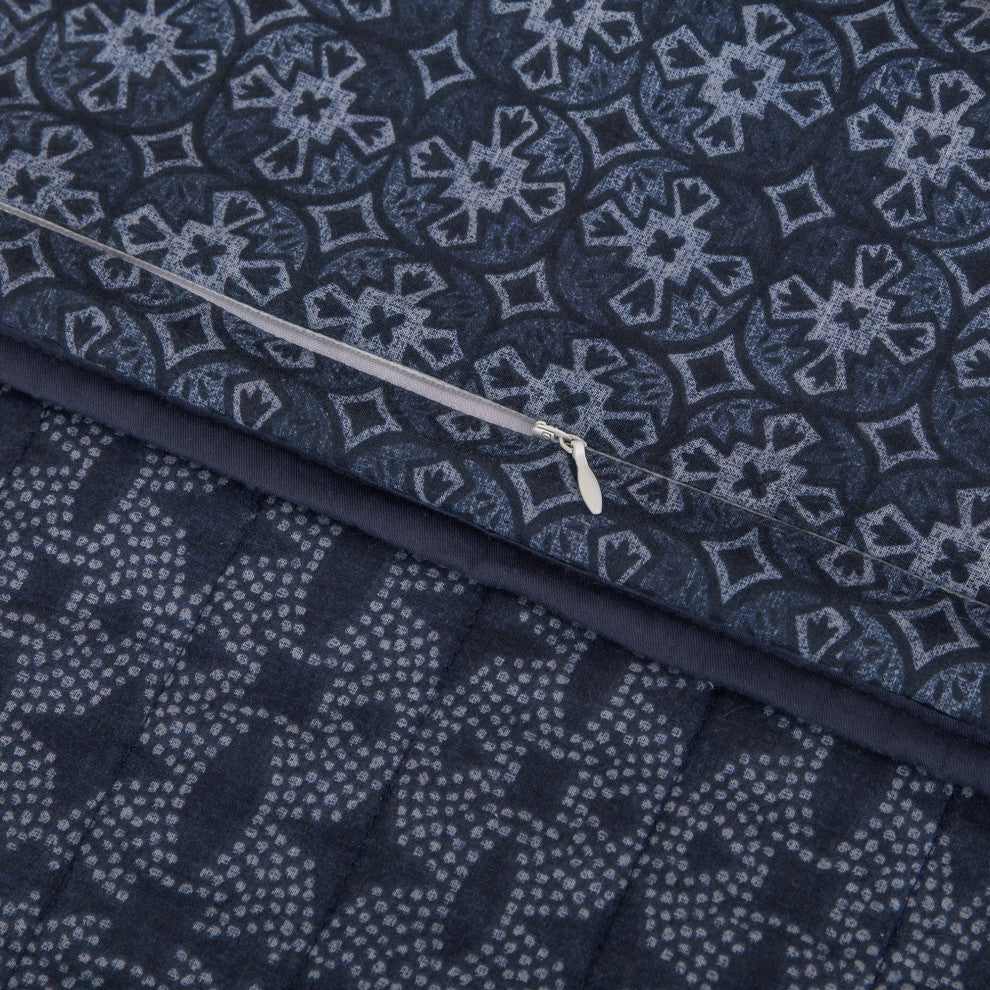 Indigo Reversible Quilt Set, 3-Piece, King