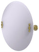 Frameless Round Beveled Edge Tilt Mirror, Satin Brass