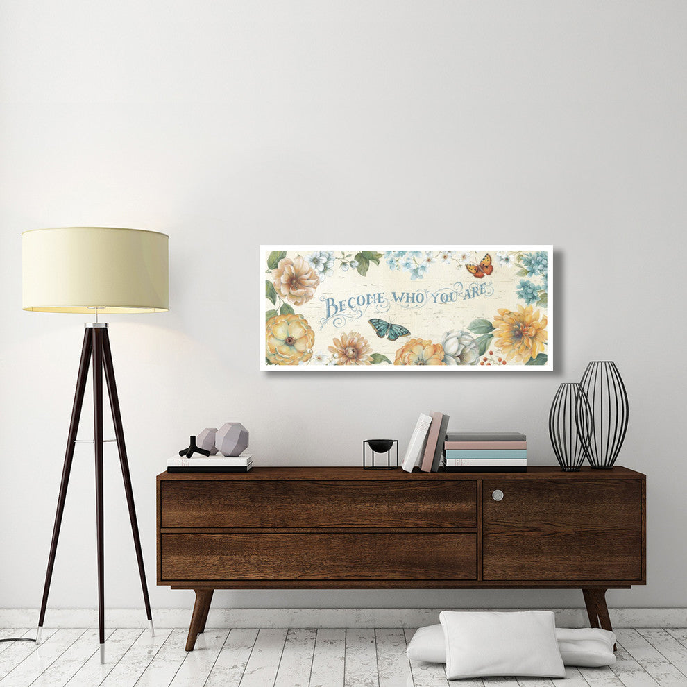 "Butterfly Bloom V" Digital Paper Print by Daphne Brissonnet, 52"x22"