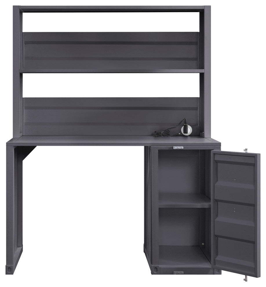 ACME Cargo Desk and Hutch, Gunmetal