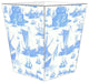 Blue Boat Toile Wastepaper Basket