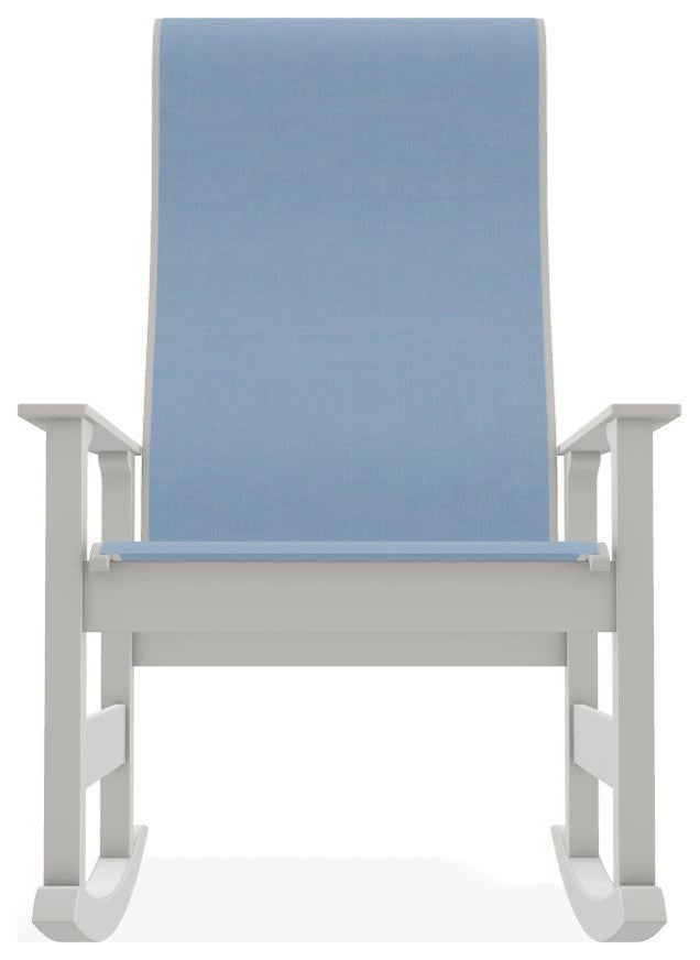 Leeward Sling Outdoor Supreme Rocker, Sky/Snow