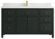 Sonoma 60 Single Bathroom Vanity in Dark Forest Green with 2" Calacatta Laza